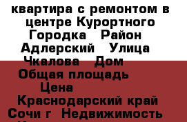 квартира с ремонтом в центре Курортного Городка › Район ­ Адлерский › Улица ­ Чкалова › Дом ­ 13 › Общая площадь ­ 20 › Цена ­ 2 995 000 - Краснодарский край, Сочи г. Недвижимость » Квартиры продажа   